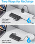 VRURC Portable Charger 10000mAh with Built-in Cables, Slim USB C Power Bank, 5 Output 2 Input, Compatible with iPhone,