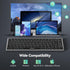 TECKNET 4-Device (2.4G+3BT) 14 Bluetooth Keyboard Rechargeable, Wireless Keyboard, Ultra-Slim Quiet Typing, Hotkeys