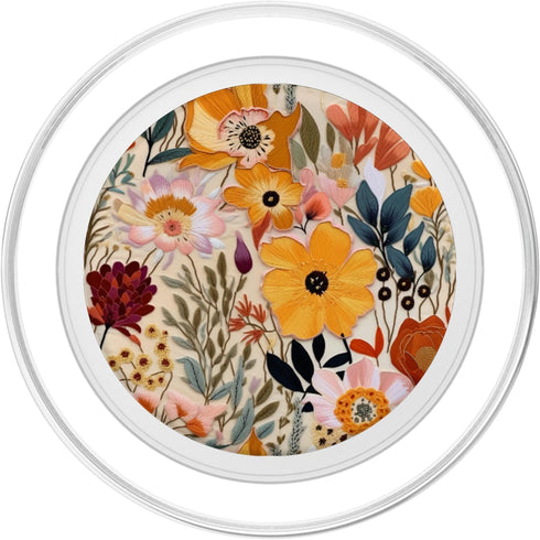 Cute Fall Floral Flower PopSockets PopGrip for MagSafe, Mixed Colorful Blossoms
