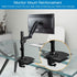 HUANUO Steel Monitor Mount Reinforcement Plate for Thin, Glass and Fragile Tabletop, Fits Most Monitor Stand