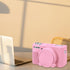 BOVKE Silicone Camera Case for Canon PowerShot SX740/SX730, Soft Cover with Removable Lens Cover, Pink