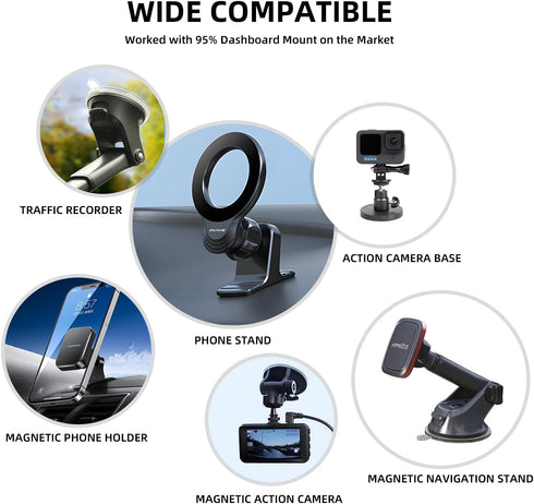 Double Sided Adhesive Pads, Sticky Dash Cam Mounting Tape, Heavy Duty Sticker for Cars Dashboard & Daily Use, 6 Packs