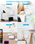HANYCONY 5ft 4 Ports(2 4 Flat Plug Extension Cord, Power Strip with USB USB C), Widely Outlets Extender, Wall Mount