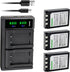 Kastar 3-Pack Li-10B Battery and LTD2 USB Charger for Olympus Camedia Cameras
