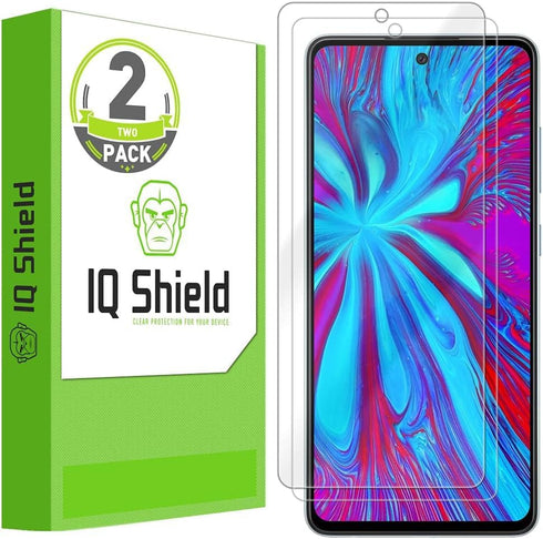IQShield Screen Protector for Samsung Galaxy A52 5G, 2-Pack Anti-Bubble Clear TPU Film