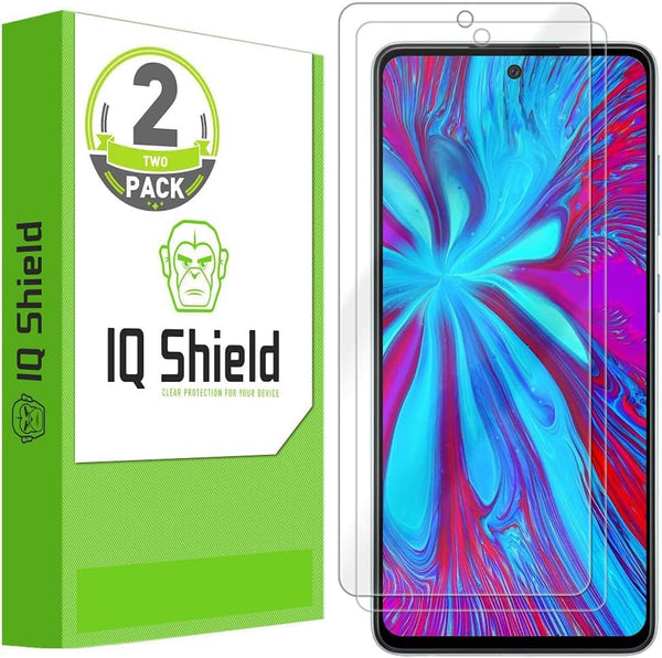 IQShield Screen Protector for Samsung Galaxy A52 5G, 2-Pack Anti-Bubble Clear TPU Film