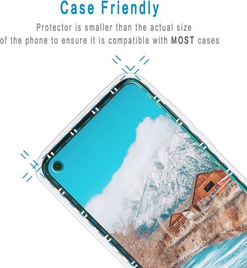 HPTech (2 Pack) Tempered Glass Screen Protector for Motorola Moto G Power (2020) - Anti-Scratch, Bubble Free, Case