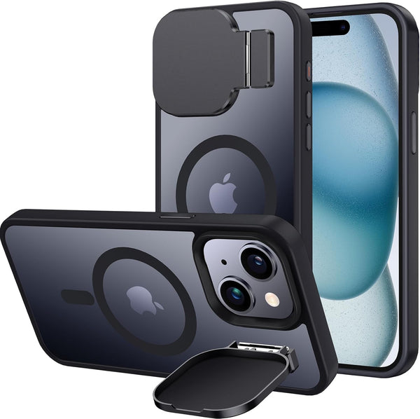 Silverback Designed for iPhone 15 Case with Camera Cover, MagSafe-Compatible Case with Built-in