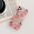 Qokey iPhone Xs Max Case 6.5 inch, Clear Flower Design with 360 Degree Rotating Ring Stand Holder - Rose Butterfly
