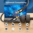 24K Black/15ft/5m EMK RCA to RCA Subwoofer Cable Gold-Plated Connector Nylon Braided Double Shielded Audio Cable