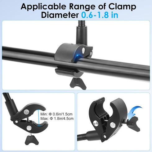 EEEKit Magnetic Gooseneck Phone Holder, Motorcycle Handlebar Mount, Compatible with iPhone MagSafe and Smartphones
