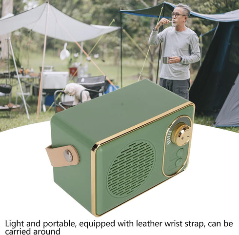 Zopsc Retro Bluetooth Speaker, Vintage Speaker with Lovely Old Fashioned , Bluetooth 5.0 Card AUX Input USB Drive Support, Suitable for Home, Outdoor, Travel, Parties, Gifts.