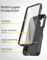 ENCASED Falcon Armor for Samsung Galaxy A13 5G Phone Case with Built-in Screen Protector (Black)