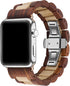 Wooden Watch Band for Apple Watch, Natural Hardwood Strap for iWatch Series 8,7,6,5,4,3,2,1 (Sandal + Maple)