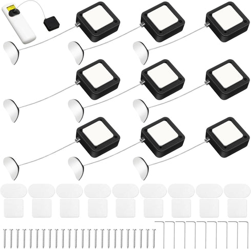 Mimorou 9 Pcs 6.5 ft Retractable Security Cable Lock with Double Sided Adhesive
