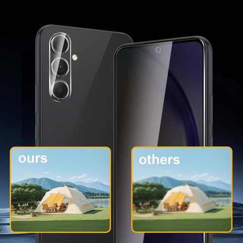 3 Pack Privacy Screen Protector for Samsung Galaxy A54 with 3 Pack Camera Lens Protector, Anti Spy Tempered Glass 9H