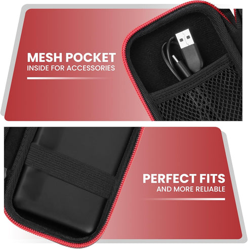 Magnetic Portable Charger Case for Anker 621/622/633/321/324, Fits Anker PowerCore 5000/10000mAh (Black)