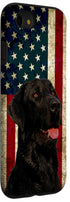 USA Flag Duck Hunter Case for iPhone SE (2020), 7, 8 - Black Lab Labrador Retriever Design