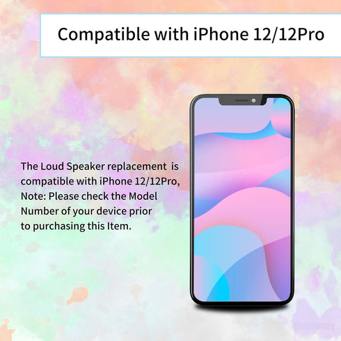 Loud Speaker Buzzer Module Replacement for iPhone 12 Pro, Assembly Loudspeaker Fix, Ringer Sound Flex Cable