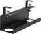 Zhiyo Steel 15.8in Cable Management Under Desk Tray - XL Clamp-On Cord Organizer for Desk, Black Wire Management Tray