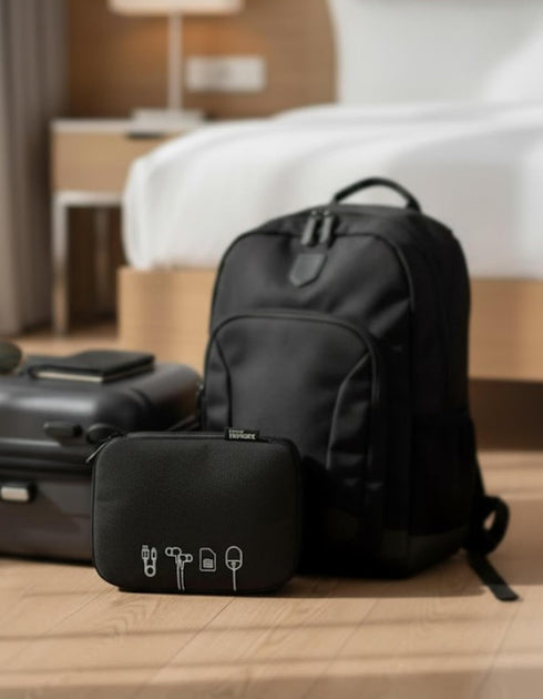 Backpack Digital Accessory Pouch Portable Travel Organizer Bag for Cables Chargers Earbuds Power Banks SD Cards USB