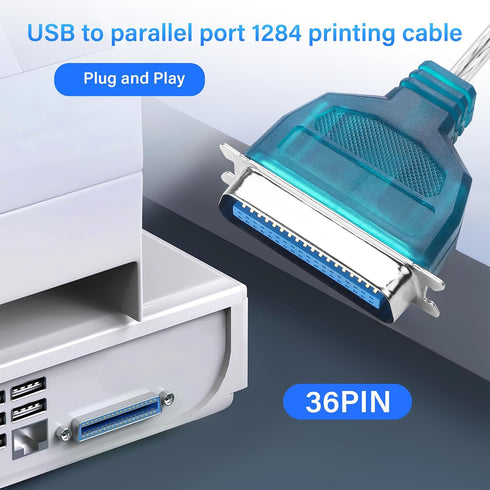 IEEE1284 CN36 (4.6FT) SinLoon USB to Parallel Port Adapter USB to Parallel Printer Cable Adapter for Printer