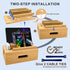 Osmudax Bamboo Charging Station for Multiple Devices, Cable Management Box for Power Strip, USB Charger & USB Charging