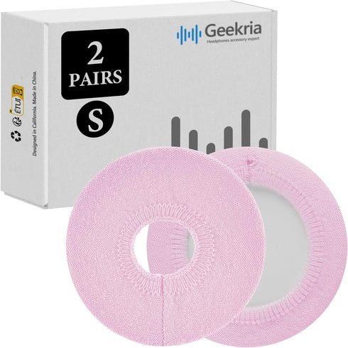 Geekria 2 Pairs Flex Fabric Headphones Ear Covers - Washable & Stretchable Protectors for Over-Ear Headsets (Size