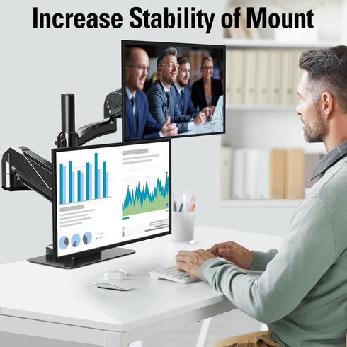 MOUNTUP Monitor Mount Reinforcement for Tempered Glass Desk, Monitor Arm Plate, Steel Bracket for Thin and Most Fragile