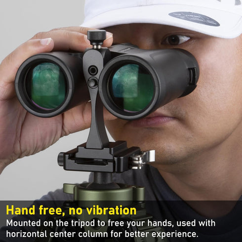 Binocular Tripod Adapter, 1/4 inch Threaded Mounting Stud, Built-in Arca Dovetail, Compatible ARCA/RRS Dovetail