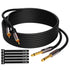 RCA to 1/4" Cable 25FT, Dual 1/4 inch TS to Dual RCA