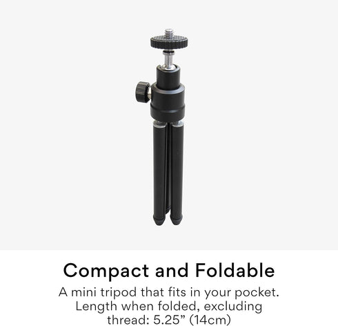 MEE audio Mini Tripod for Webcams and Small Cameras, Flexible Portable Stand for Logitech Webcam C920 C922