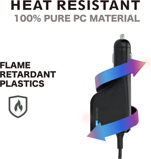 Laptop Car Charger with USB QC3.0 for HP Pavilion, Compaq, Presario, Envy, Elitebook, ProBook 19V 4.74A 90W