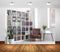 BELECO 7x5ft Fabric Living Room Backdrop Modern Room Interior with Armchair White Bookcase,