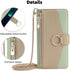 Asuwish Wallet Case for Samsung Galaxy S23 Ultra 5G - Green, 6.8" with Screen Protector, Mirror Flip, Card Holder &