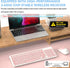 FD iK6630 2.4GHz Set Wireless Keyboard and Mouse Combo - USB Cordless, Cute Round Keys, Quiet and Slim for Laptop