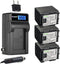 Kastar 3-Pack BP-819 Battery and LCD AC Charger for Canon VIXIA XA10 HD Camera