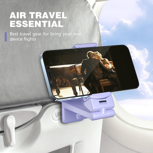 Perilogics Universal Airplane in Flight Phone Mount, Handsfree Holder with Multi-Directional Dual 360 Degree Rotation,