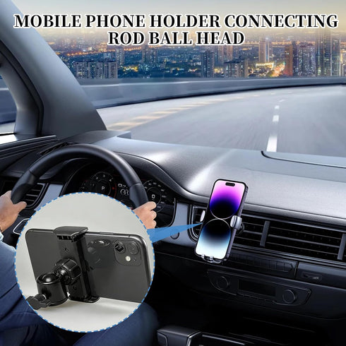 Vvluvva 1" 1-Inch Double Ball Mount Arm Adapter, Heavy-Duty Black Aluminum Alloy Ball Extension Connector