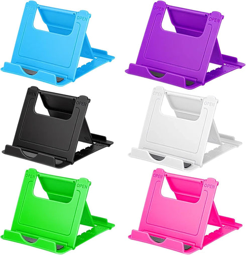 SynHHergyx Cell Phone Stand for Desk, 6 Pcs Colorful Foldable Phone Stand Portable