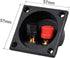 uxcell 2-Way Square Speaker Box Terminal Binding Post, Stereo Screw Cup Connectors for Subwoofer Plugs (Black, 2pcs)