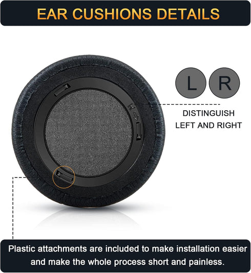 Upgraded Replacement Ear Pads Cushion for Corsair Virtuoso RGB Wireless SE XT Gaming Headset, Fabric Black