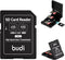 BUDI Micro SD Memory Card Reader with 8 Slots TF-Styled Memory Card Storage