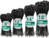 MasiStranth 800 PCS Black Zip Ties Assorted Sizes 8+12+14+18 Inch Self-locking Nylon Cable