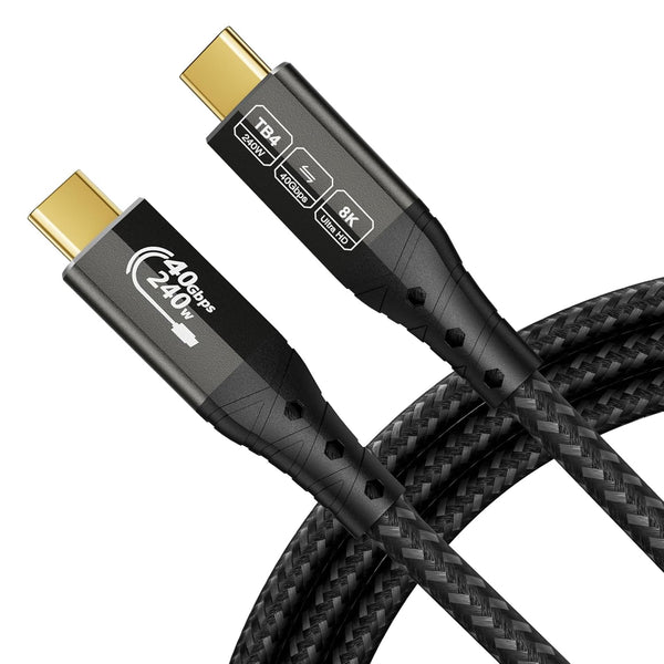 ZIKNYDO 8K/4K for Thunderbolt 4 Cable 10FT/3m, 40Gbps Data Transfer, 240W USB4