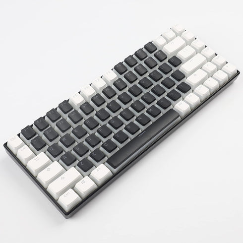 YMDK 117 PBT Double Shot Keycaps, ANSI ISO OEM Profile Pudding Keycaps for MX Mechanical Keyboard 61 68 87 104