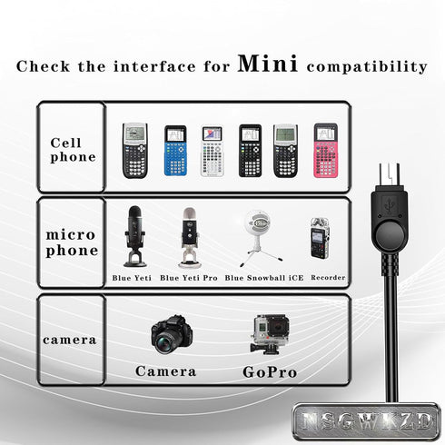 6 A/V Out Digital Cable fit for Canon PowerShot/EOS/DSLR Cameras and Camcorders, Mini USB Cord ft