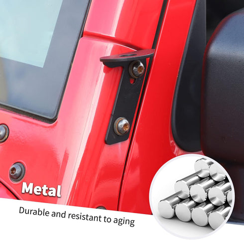 A Pillar CB Antenna Mounting Bracket for Jeep Wrangler JK JKU 2007-2018, Driver's Side