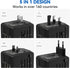 Unidapt International Travel Adapter - Universal Power Adapter Worldwide with 3 USB-A, 1 Type-C for Travel