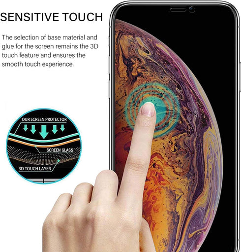 ZUSLAB Privacy Screen Protector - Compatible with Apple iPhone 11 Pro, Anti Spy Tempered Glass Full Coverage